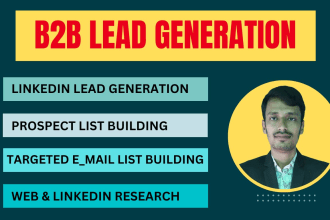 do b2b lead generation linkedin and email listing research