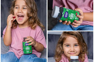 shoot amazon product photography with child, kid model, baby model and mom