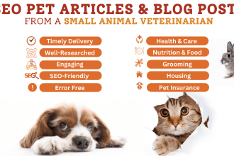 write pet articles and blogs posts as a small animal veterinarian