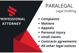 do in 24h legal drafting, complaints, motions, contracts, agreements, paralegal