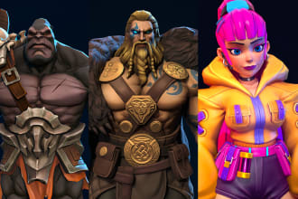 do a stylized 3d game character