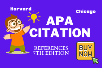 proofread and edit in apa 7 citation style, apa referencing within 12 hours