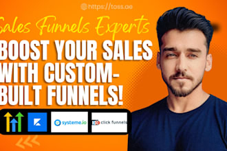build gohighlevel clickfunnels kajabi systeme io sales funnels and landing pages