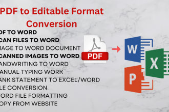 do PDF to word, scan PDF or handwriting to word