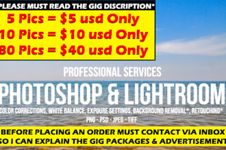 do photoshop editing and lightroom editing