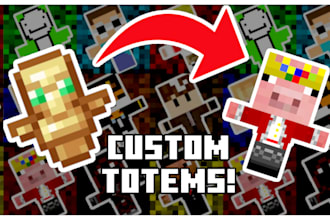 create a custom minecraft totem of undying java and bedrock