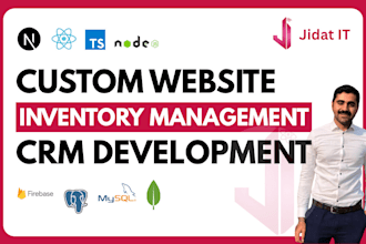 build full stack custom website, crm, inventory management using react node js