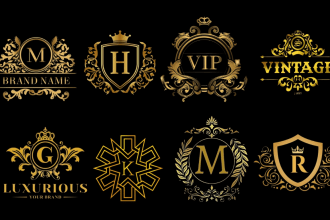 design a luxury perfume fragrance and gold business logo