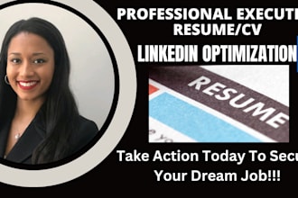 completely revamp executive CV, resume, ats CV, and linkedin profile for you
