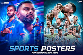 design creative football, sports posters