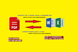convert image to word, pdf to word, with your logo watermark
