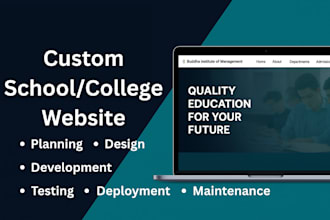 build a professional educational, school, college or university website
