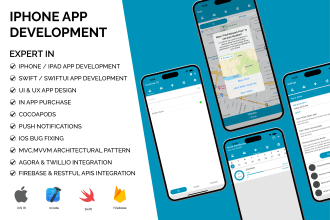 develop app for iphone using swift or swiftui with firebase