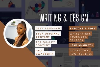 write and design your lead magnet, ebook, pdf, ebook writer, pdf lead magnet