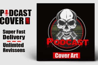 design a unique podcast cover, artwork, or podcast logo