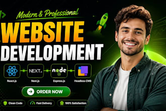 build, rebuild website development as full stack developer, frontend developer