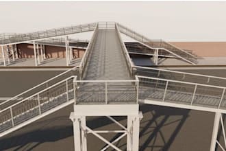 do shop drawing of mechanical pedestal bridge