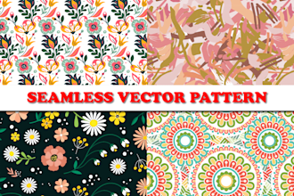 make creative repeat pattern for fabric wallpaper kids