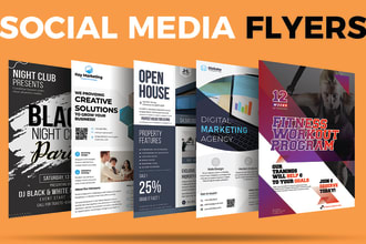 design social media flyer, brochure event flyer church flyer business flyer, epk