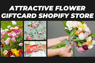 design flower shopify store florist boutique gift website flower shop gift store