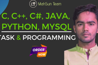 teach you c, c plus, java python , sql also task and project