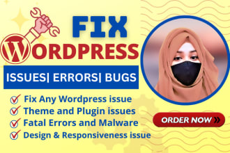 fix wordpress issues, errors and bugs, elementor pro