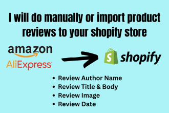 import products reviews to your shopify store