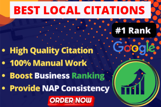 rank 1st your business with best USA, UK, canada, aus local citations listing
