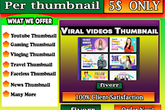 design montage youtube all thumbnail in very short time