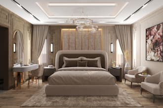do interior design and rendering bedroom, kitchen, bathroom