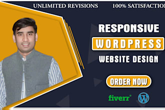 create modern and responsive wordpress website design,e commerce website or blog