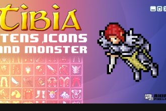 create tibia sprites monsters or itens for your project