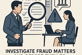 investigate fraud matters and report them to the appropriate agencies