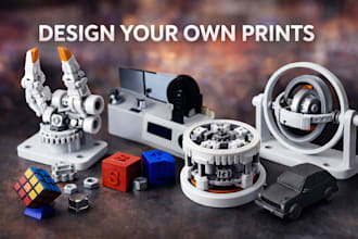 do 3d modeling,stl file for 3d printing, in just a few hours