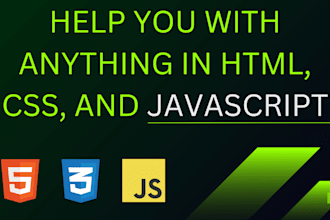 develop, and fix html, CSS, and javascript code