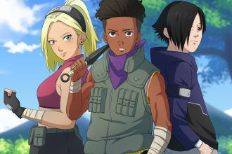 draw you or your oc in naruto anime manga style
