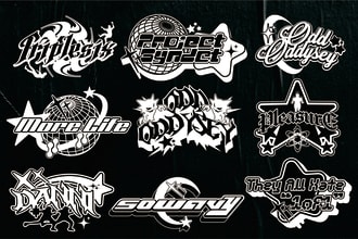 design y2k style streetwear logo