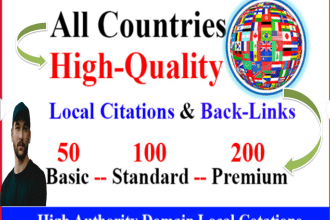 200 all country local citations for local SEO