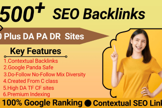 do 500 high authority contextual linkbuilding SEO dofollow backlinks