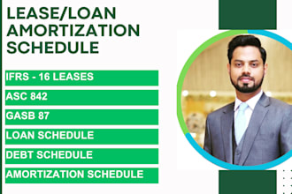 create loan amortization and lease schedule for you