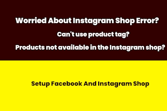 fix your instagram shop and setup the shop