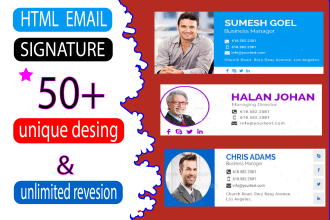 make or remake html email signature for gmail outlook, yahoo