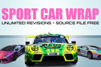create car wrap, racing car wrap and itasha wrap design