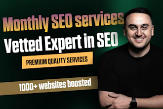 provide complete monthly SEO expert services