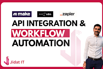 do workflow automation and API integration using make, zapier, and n8n