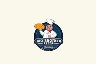 do famous favorite pizza takeaway business logo
