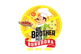 do awesome excellent nice pizza takeaway business logo