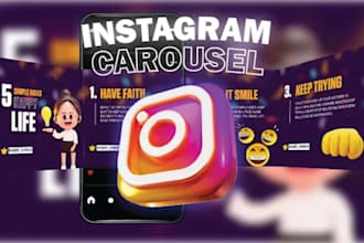 create canva templates and linkedin, instagram carousel post