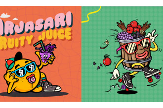 create mascot, cartoon character, logo in rubber hose style