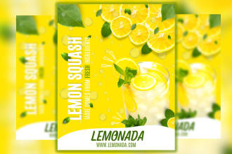 design a flyer poster for any kind of food or drink at canva